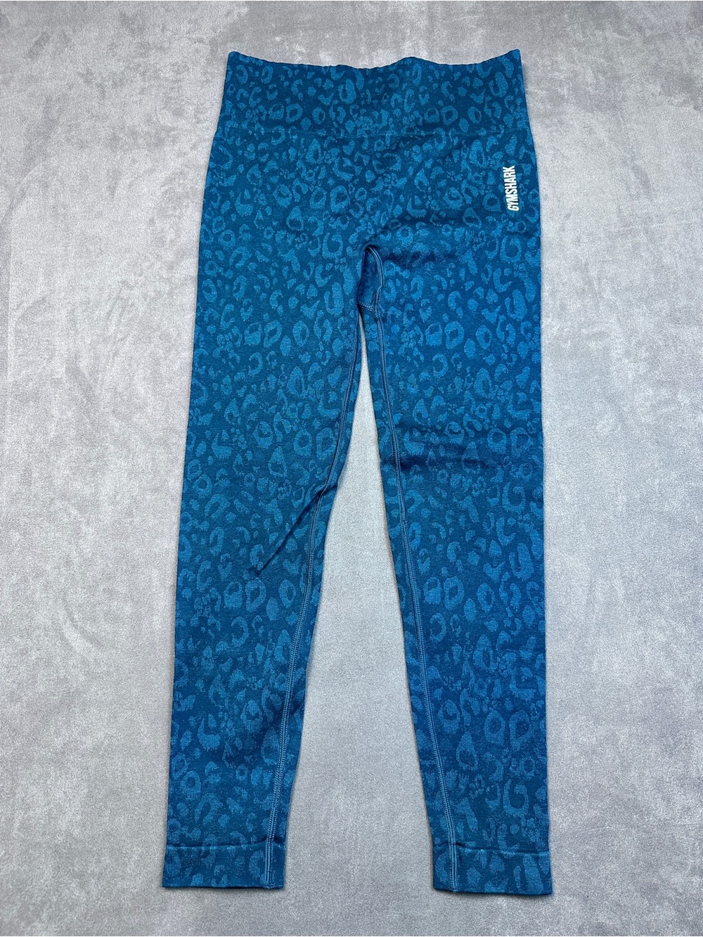 Gymshark Adapt Animal Seamless Leggings Butterfly Teal L Large